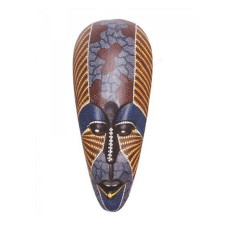 Wood Brown Grey Aboriginal Mask 50 cm