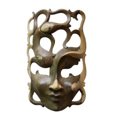 Abstract Mask Floral Balinese Woman Face