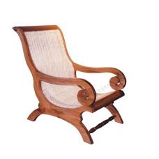 Teak Lazy Chair Woven Seat VELIA