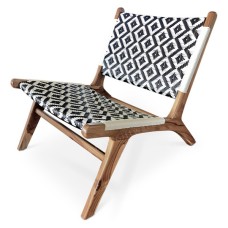 Teak Rattan Occasional Relax Chair