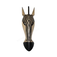 Wood Zebra Mask Black White 50 cm