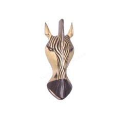 Wood Black Brown Zebra Mask 25 cm