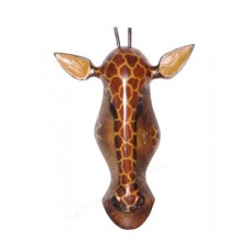 Wood Brown Giraffe Mask 55 cm