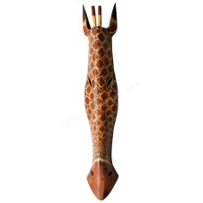 Wood Brown Giraffe Mask 100 cm