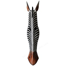 Wood Black White Brown Zebra Mask 100 cm