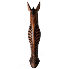 Wood Black Brown Zebra Mask 100 cm