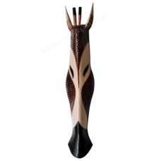 Wood Brown White Black Giraffe Mask 100 cm