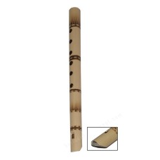 Bamboo Flute Burned Motif 30 cm