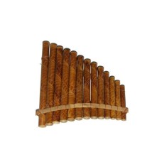 Brown Bamboo Harmonica Burned Motif 20 cm