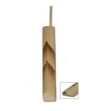 Bamboo Flute Burned Wave Motif 13 cm