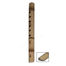 Brown Burnt Motif Bamboo Flute 30 cm