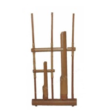 Natural Angklung Bamboo Two Tubes 35 cm