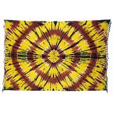 Batik Sarong Tie Dye Yellow Brown