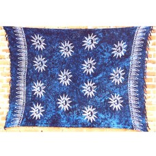 Batik Sarong Blue White Big Suns