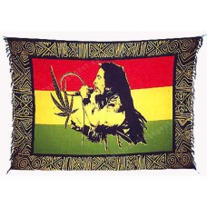 Sarong Bob Marley Singing Marijuana Leaf 