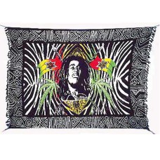 Sarong Bob Marley Flags Marijuana Leaf