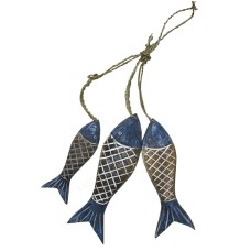 Wood Bunches Fish Brown Blue Wash 50 cm