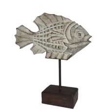 Wood Decorative Rustic Fish On 40 cm