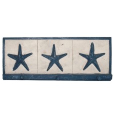 Wood Hanger Starfish Blue White Wash 50 cm