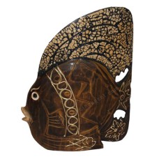 Wood Angel Fish Brown Eggshell 30 cm