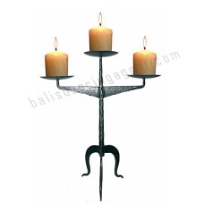 Iron Candle Stick Three Holders  42 cm