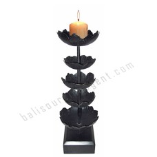 Iron Candle Stick Five Lotus 48 cm