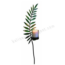 Iron Candle Holder Green Fern Tree 128 cm