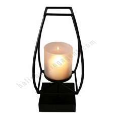 Iron Candle Holder Square Top Dome 40 cm