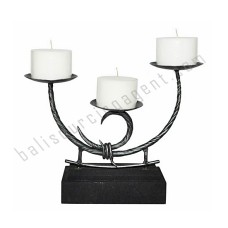 Iron Candle Holder Three Arms 33 cm