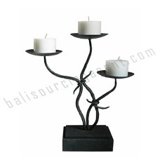 Iron Candle Holder Three Arms 39 cm