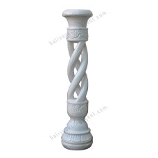 Wood Candle Holder White 80 cm