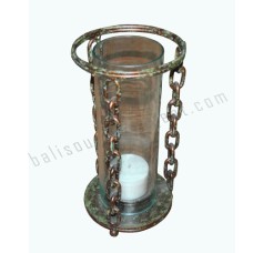 Iron Cylinder Candle Holder Antique 40 cm