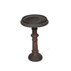 Wood Candle Holder Antique Brown 40 cm