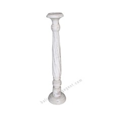 Wood White Wash Candle Stick 80 cm