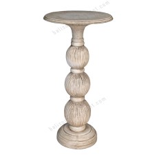 Wood Candle Holder White Finish 80 cm