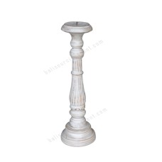 Wood Candle Holder Whitewash 50 cm