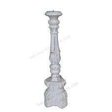 Wood White Candle Holder 80 cm