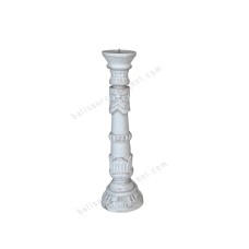 Wood White Candle Holder 40 cm