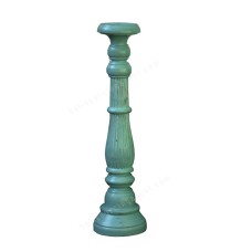 Wood Candle Holder Light Blue 50 cm