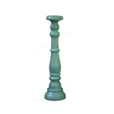 Wood Candle Holder Light Blue 40 cm