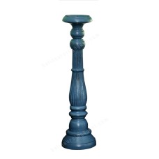 Wood Candle Holder Dark Blue 50 cm