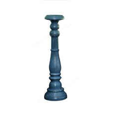 Wood Candle Holder Dark Blue 40 cm