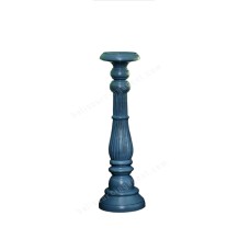 Wood Candle Holder Dark Blue 30 cm