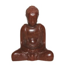 Candle Dark Brown Sitting Buddha 18 cm