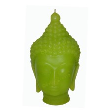 Candle Green Bekro Dye Buddha Head 21 cm