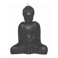 Candle Black Paint Sitting Buddha 18 cm