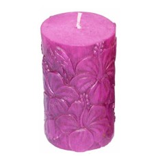 Candle Purple Flower Vanilla Scent 11 cm