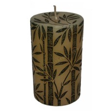 Candle Ivory Paint Black Bamboo 11 cm