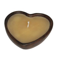 Ceramic Candle Heart Vanilla Scented 11 cm