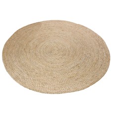 Straw Grass Round Rug Natural 100 cm